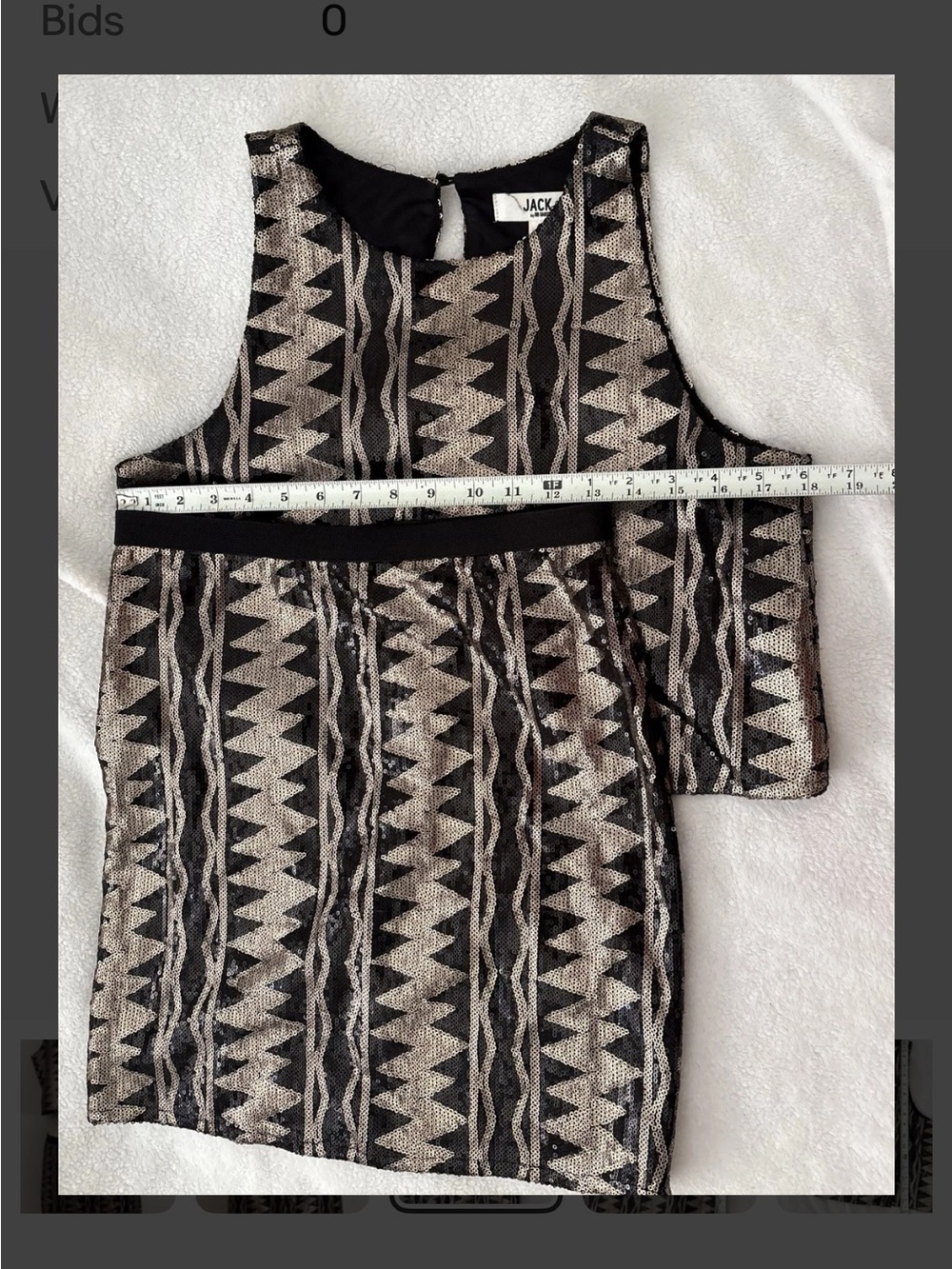 Flawless Sequined Top & Matching Skirt Set Regular Size Small Jack By BB Dakota - Picture 4 of 8